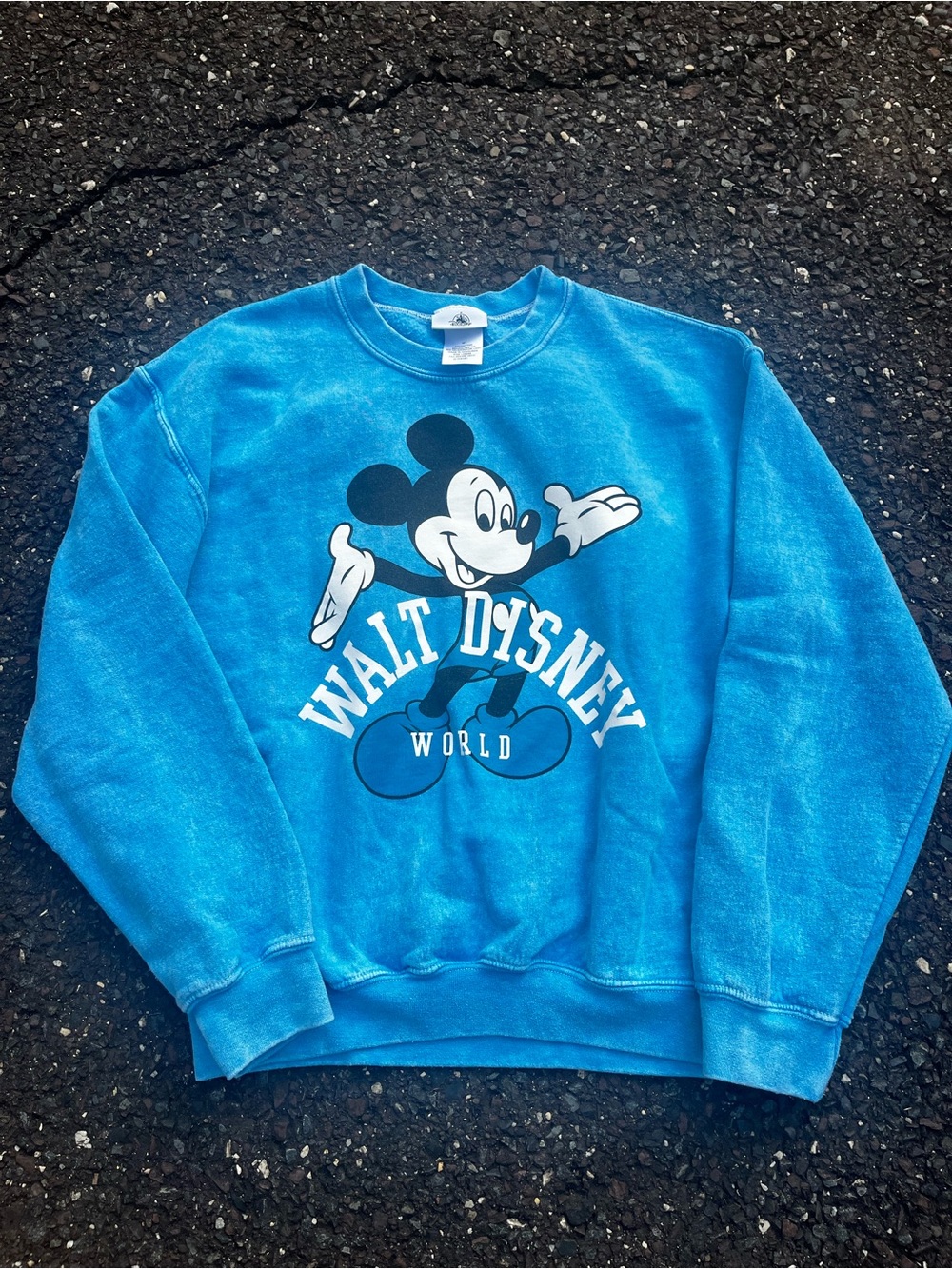 Disney Parks Walt Disney World Mickey Mouse Blue Crewneck Sweatshirt Size M
